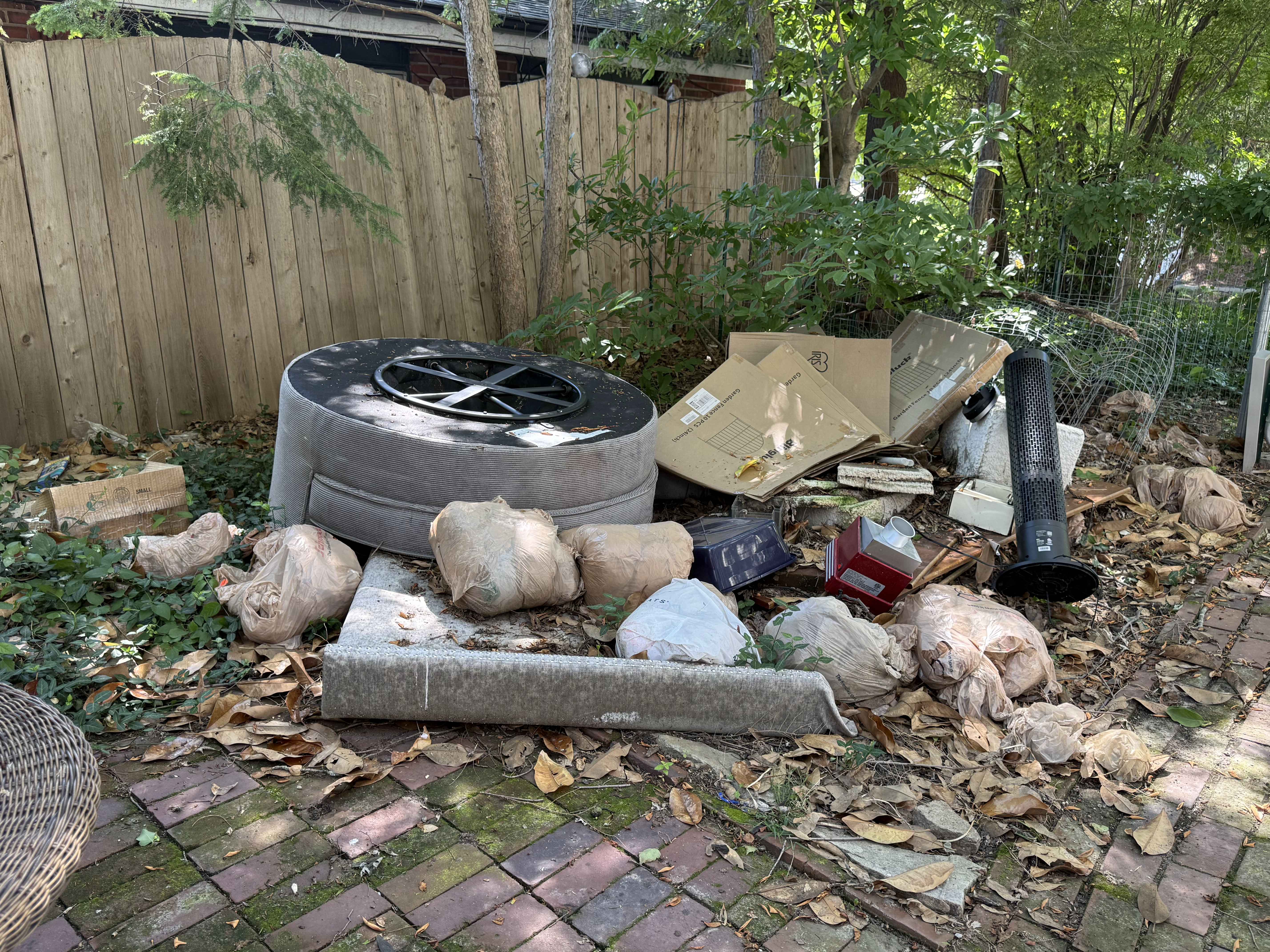 Outdoor area and deck debris cleared, Lake St. Louis, MO
